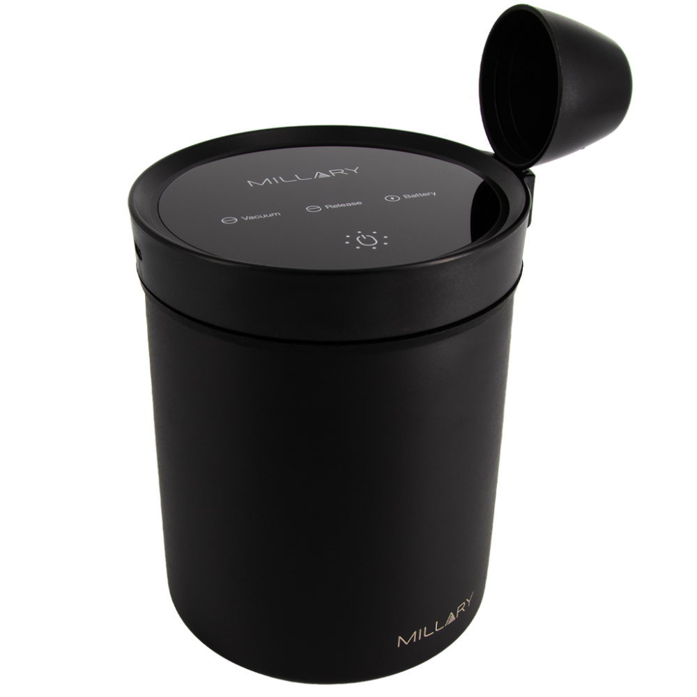 MILLARY Electric Vacuum Coffee Canister (USB-C) – Airtight Storage Container