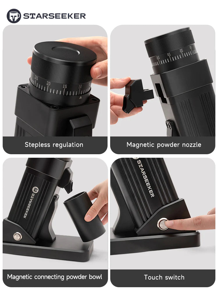 Starseeker E55 Coffee Grinder, Espresso Single Dose Cone Burr Grinder