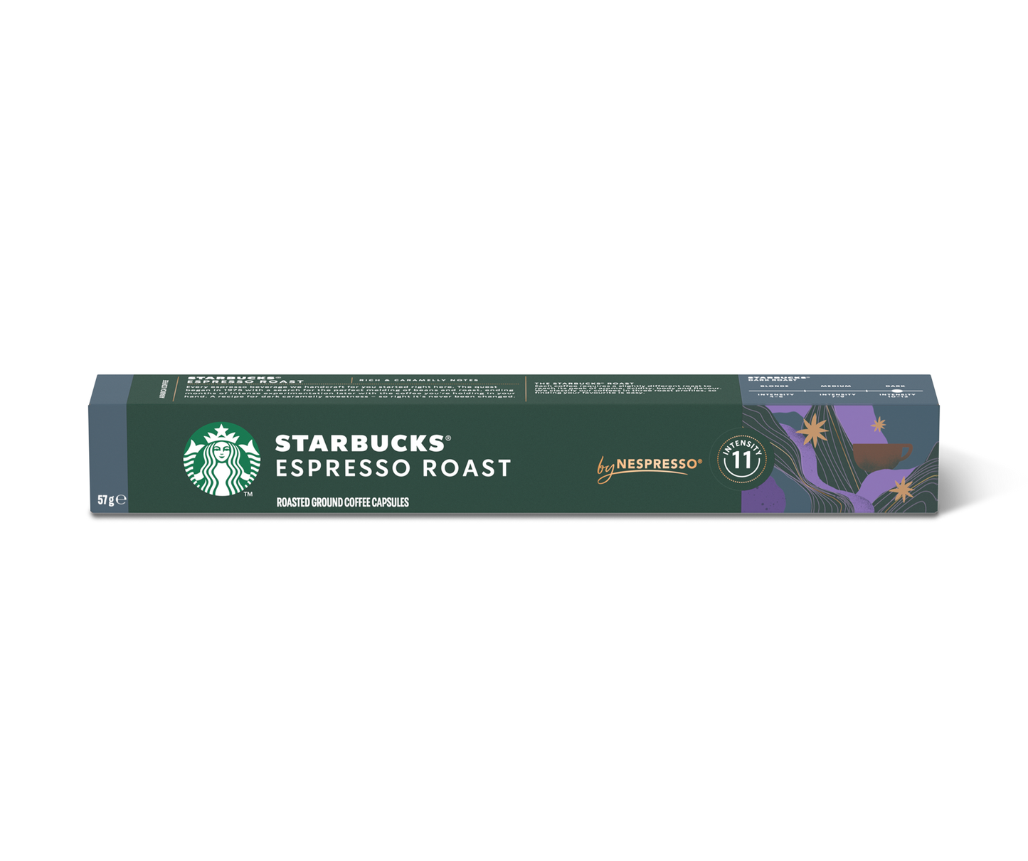 Starbucks Dark Espresso Roast Compatible Capsules – 10 Nespresso Pods