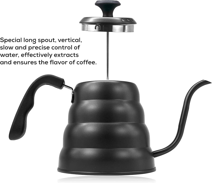 Pour Over Gooseneck Kettle with Thermometer