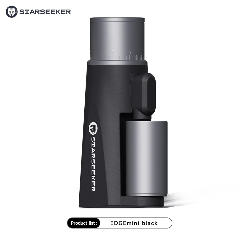 Starseeker EDGE Mini Portable Coffee Grinder - 38mm Conical Burrs, USB-C Fast Charge, 50 Grinds per Charge