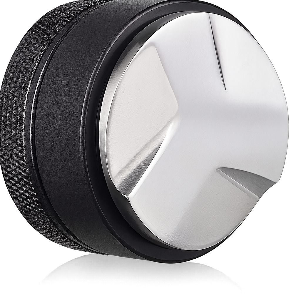 “51mm coffee distributor and leveler with adjustable stainless steel base – compatible with DeLonghi Dedica and other 51mm espresso machines”