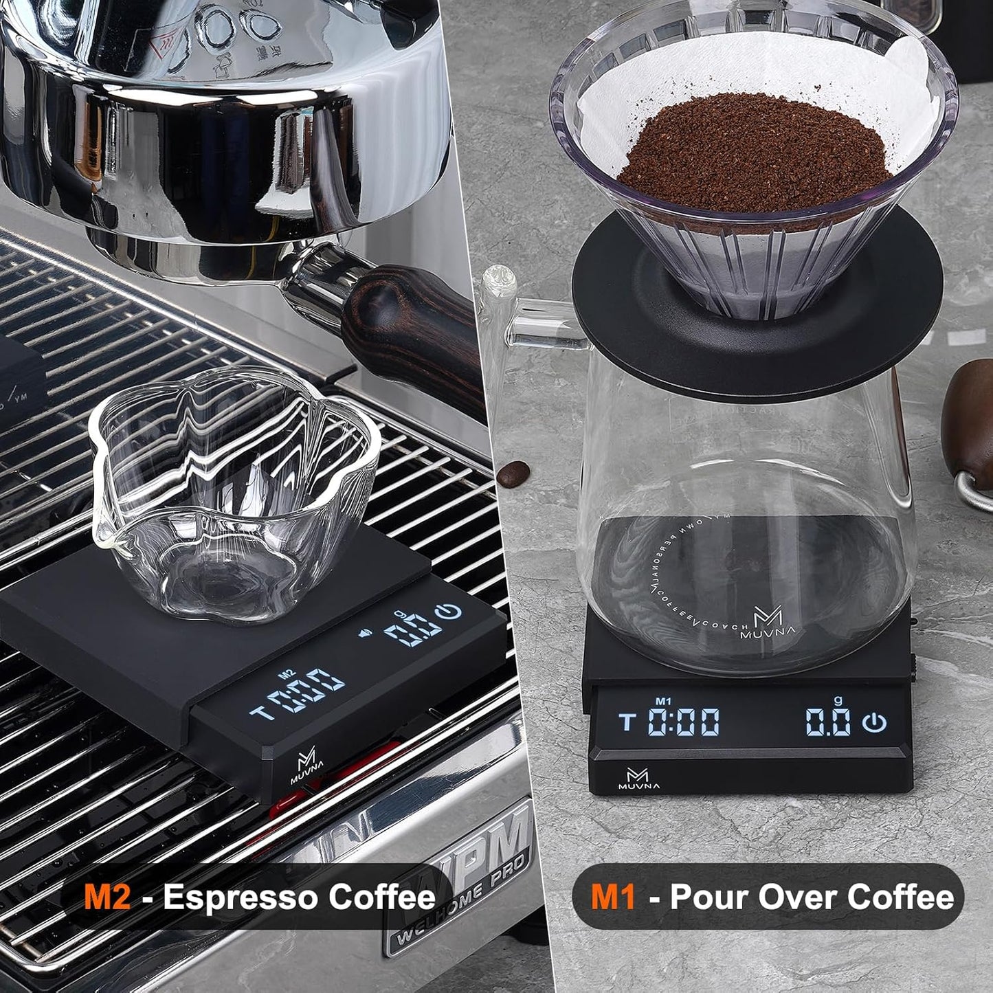 Muvna Mini Espresso Scale with Timer