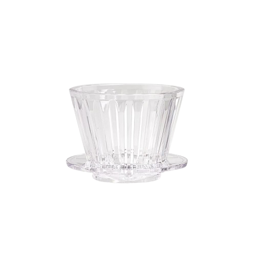 TIMEMORE Crystal Eye B75 Dripper – Flat-Bottom (Clear / Black)