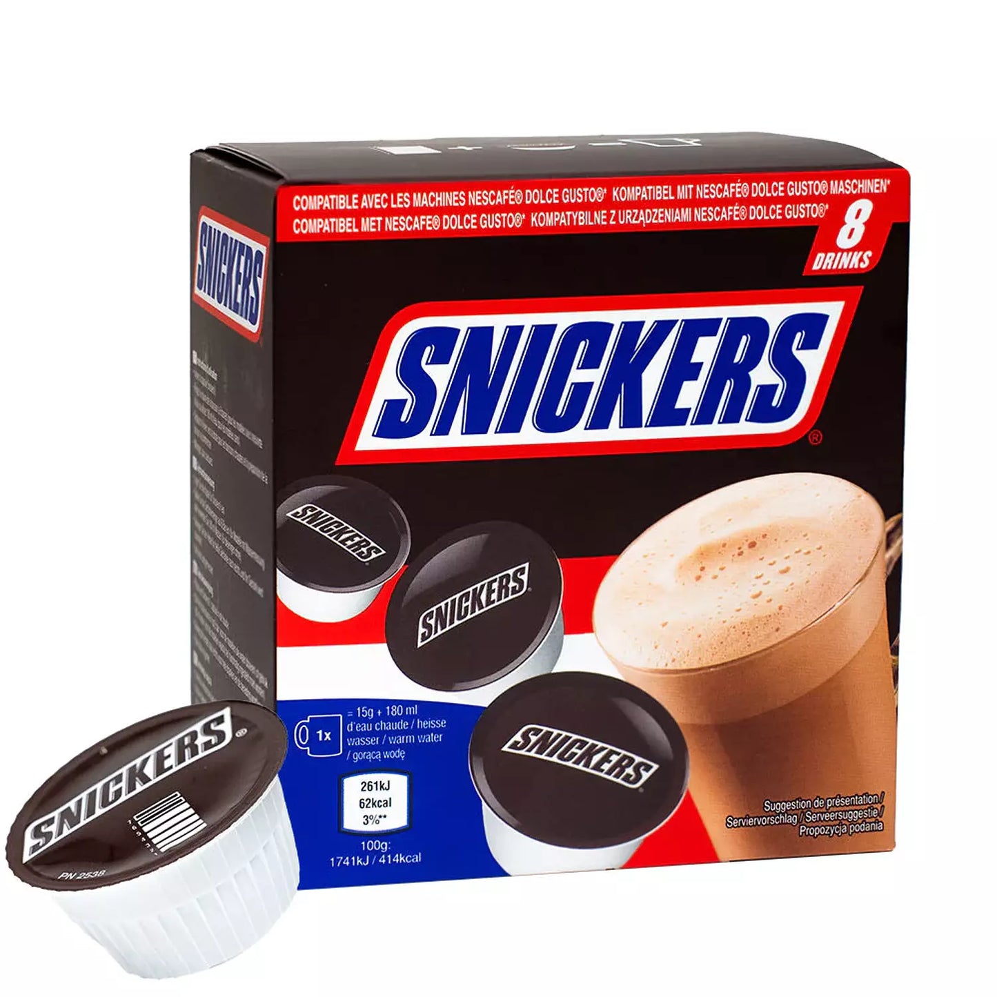 Nescafe Dolce Gusto Snickers ( Hot Chocolate pods) (8 drinks)