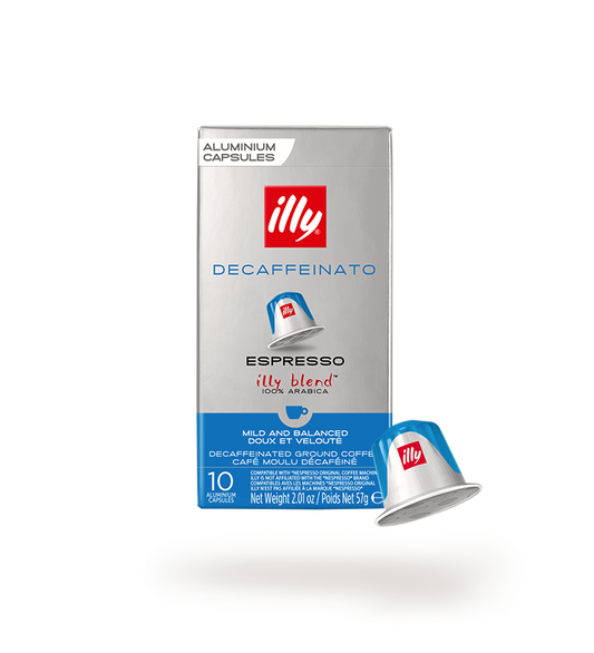 Illy Decaffeinato Compatible Capsules – 10 Nespresso Pods