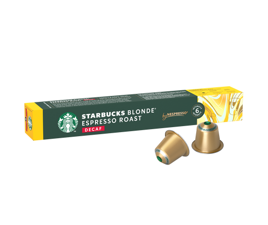 Starbucks Blonde Roast Decaf Compatible Capsules – 10 Nespresso Pods