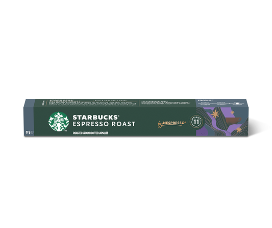 Starbucks Dark Espresso Roast Compatible Capsules – 10 Nespresso Pods