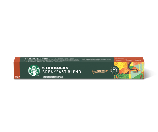 Starbucks Breakfast Blend Compatible Capsules – 10 Nespresso Pods