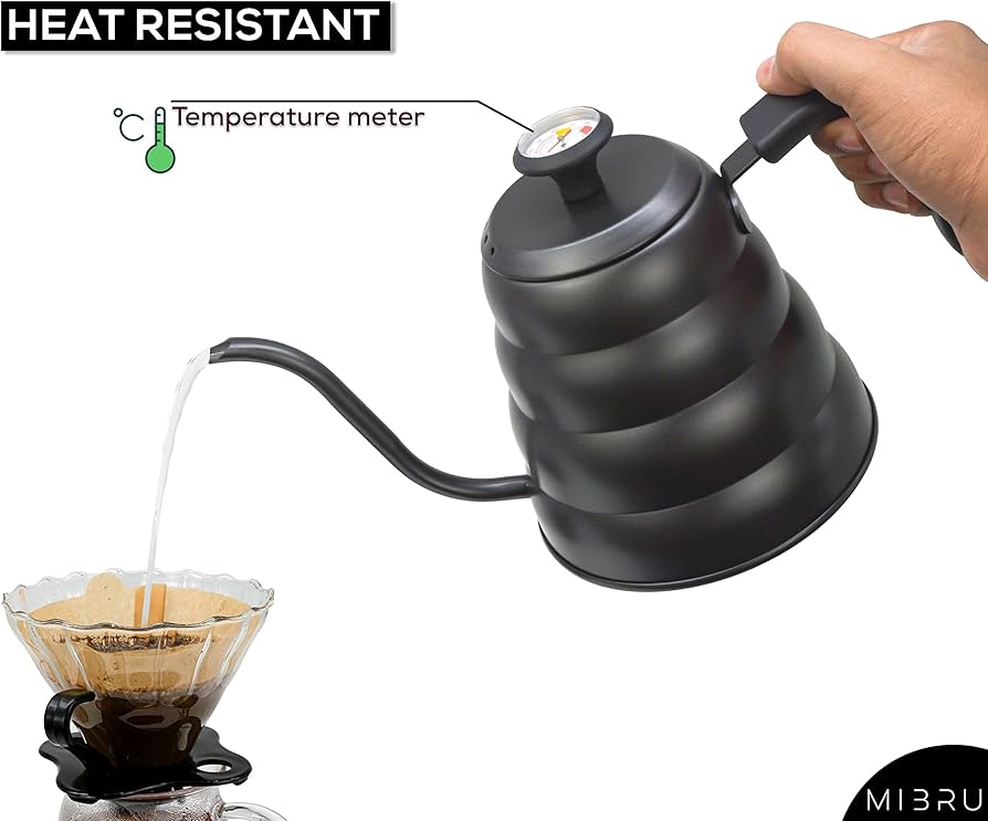 Pour Over Gooseneck Kettle with Thermometer