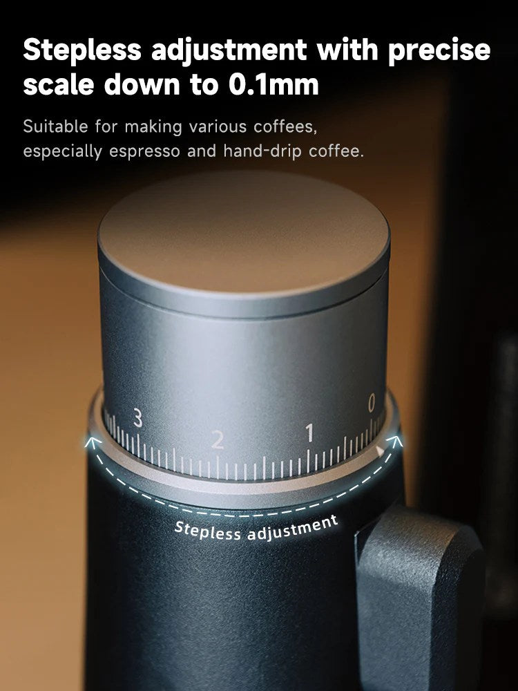 Starseeker EDGE Mini Portable Coffee Grinder - 38mm Conical Burrs, USB-C Fast Charge, 50 Grinds per Charge
