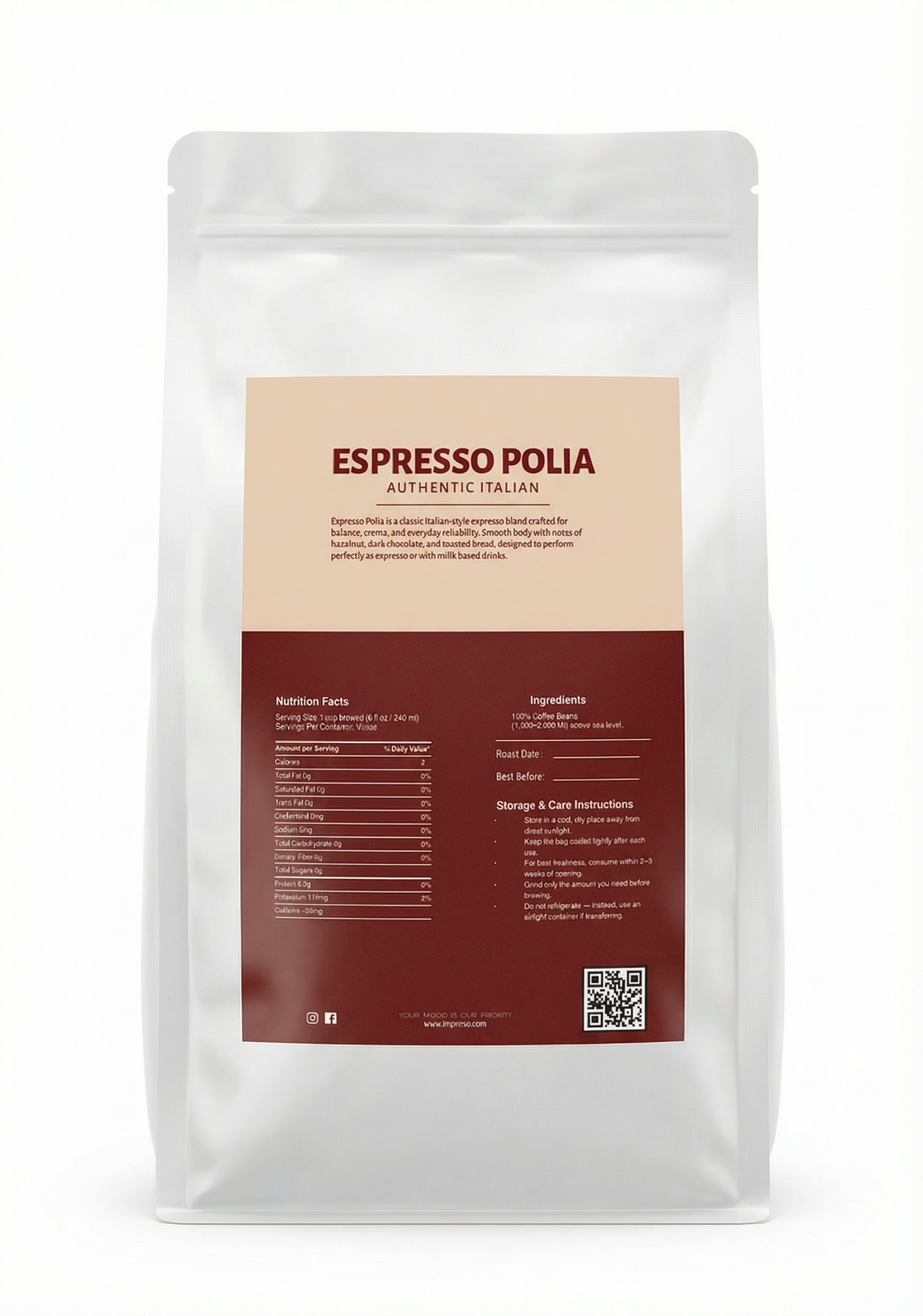 Impr'isso Espresso Polia - 70% Arabica | 30% Robusta