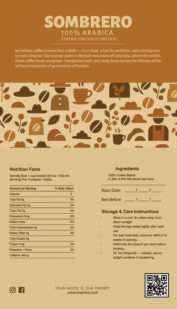 Impr'isso Sombrero 100% Arabica