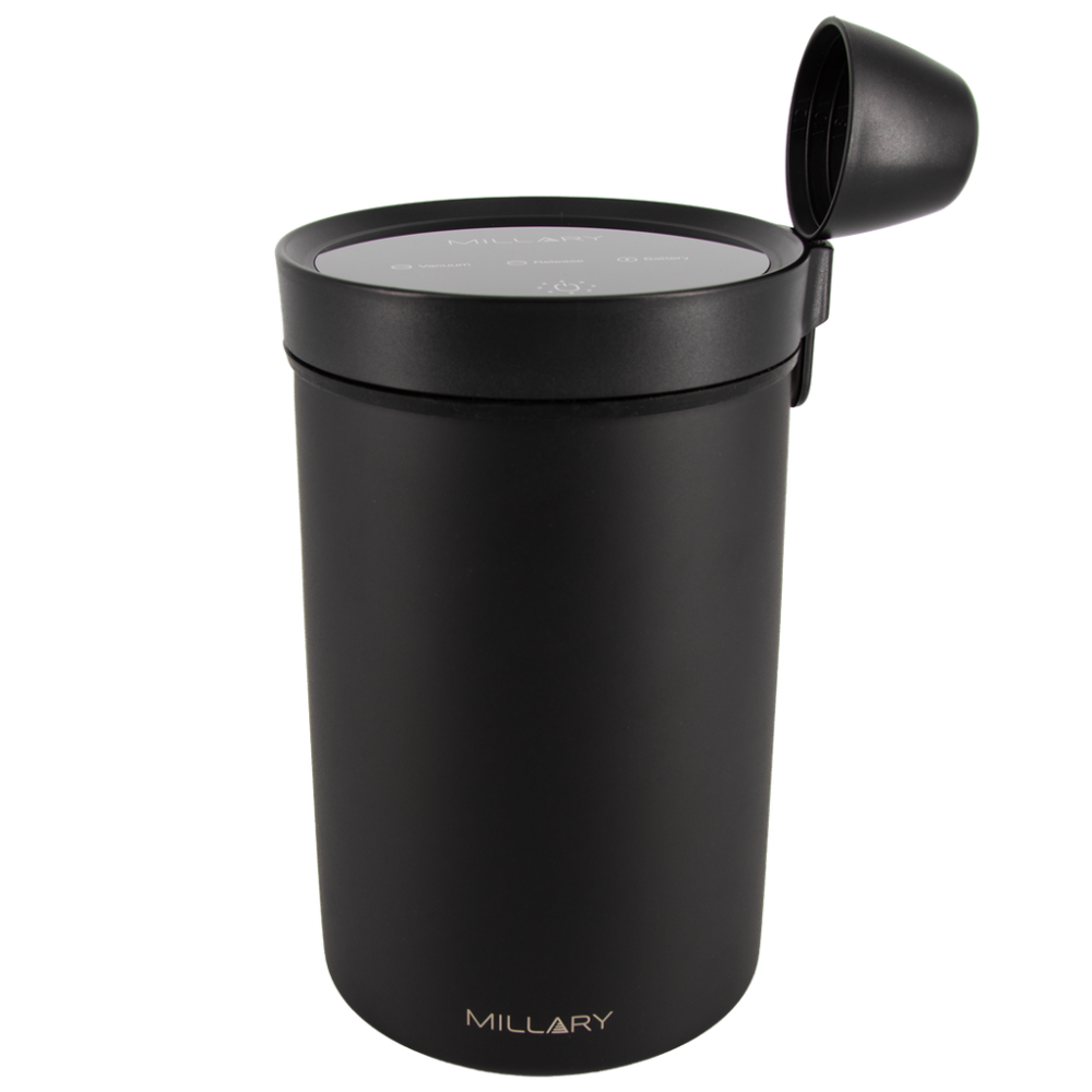 MILLARY Electric Vacuum Coffee Canister (USB-C) – Airtight Storage Container