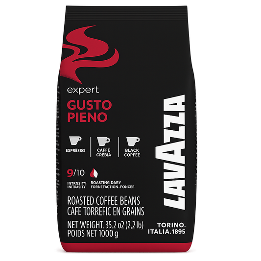 Lavazza Gusto Pieno Expert Coffee Beans – 1kg (Dark Roast, Intensity 12/13)