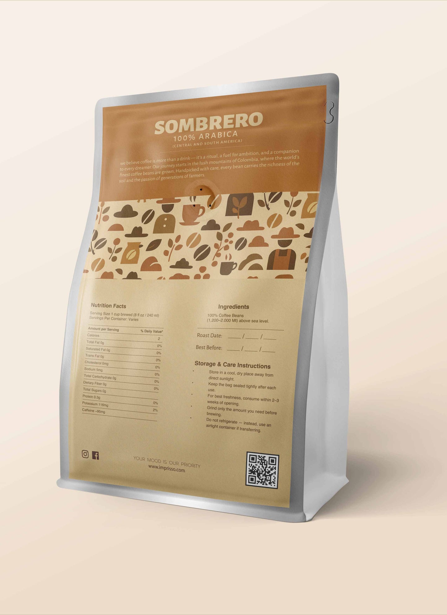 Impr'isso Sombrero 100% Arabica