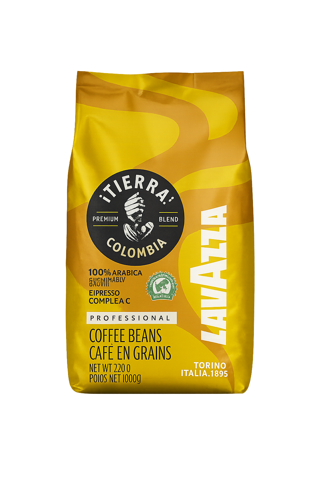 “Lavazza Tierra Colombia Coffee Beans 1kg pack – 100% Arabica, Medium Roast, Single Origin with Tropical Fruit and Citrus Notes”