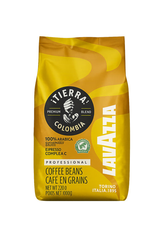 “Lavazza Tierra Colombia Coffee Beans 1kg pack – 100% Arabica, Medium Roast, Single Origin with Tropical Fruit and Citrus Notes”